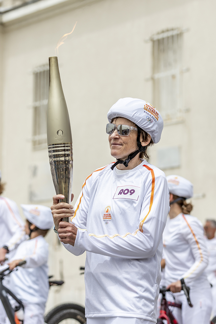 Anne-Caroline Chausson Flamme Olympique Paris 2024